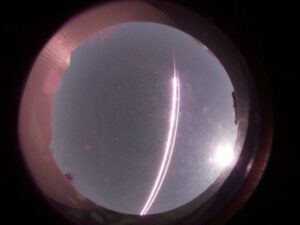 Verglühende Raketenstufe